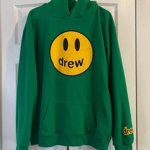 Drew sweatshirt green - no tag for size but estimated as a large